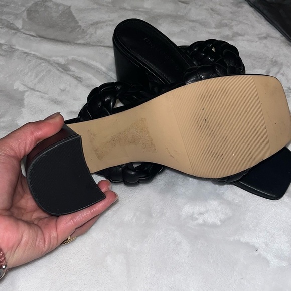 Madden Girl Black Braided Strap Heels - Picture 3 of 5